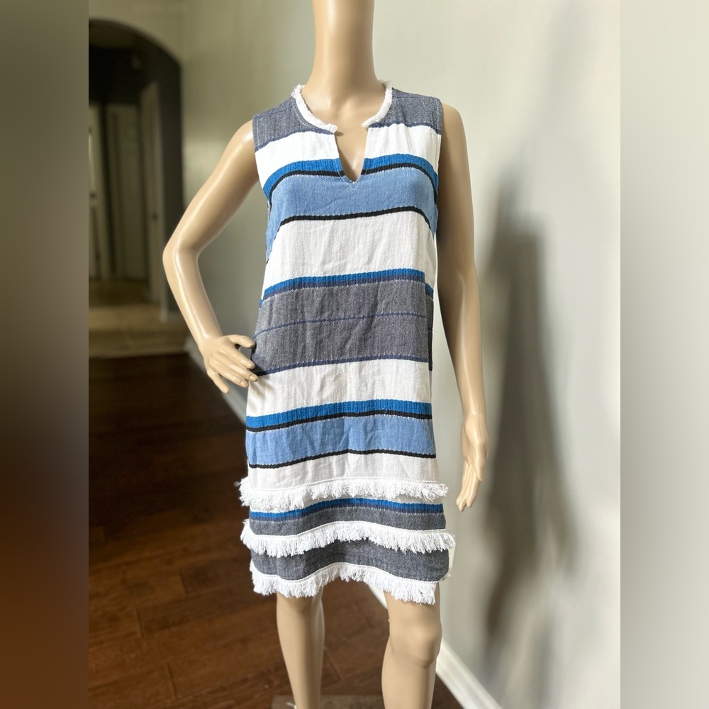 Chelsea & Theodore Striped Sheath Dress